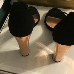 Bamboo Heels- Black suede